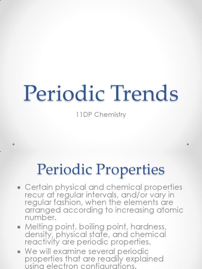 Periodic Trends | PDF | Ion | Periodic Table
