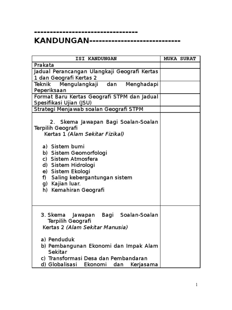 Contoh Ulasan Jawapan Calon Geografi Stpm Penggal  malaowesx