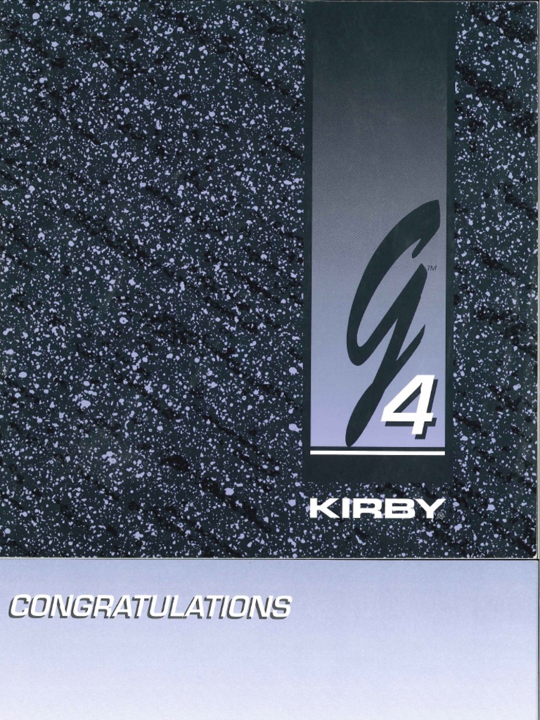 Kirby g4 Manual