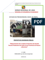 Mejoramiento de La Cadena Productiva de Ganado Vacuno Productora de Leche en Las Provincias de Huaura y Barranca