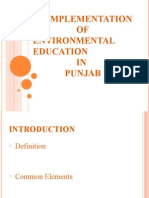 Implementation OF Environmental Education IN Punjab