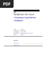 TE020 Unit Test Script