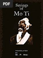 Sayings of Mo Ti