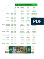 2013 Lindo's T20 & Logic Championship/Plate Schedule: Date Competition Time Round Match # Home Team Away Venue