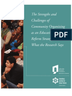 The Strenghts and Challenges of Community Organizing as an Education Reform Strategy