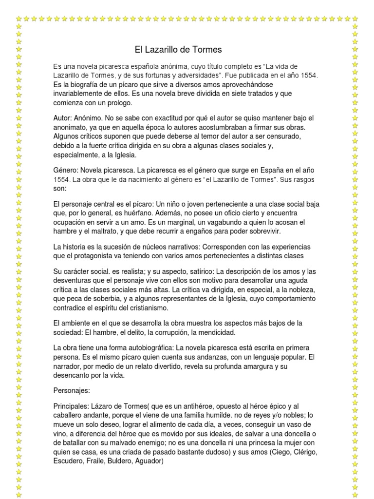 El Lazarillo de Tormes | PDF