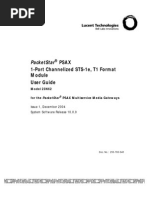 Packetstar: Psax 1-Port Channelized Sts-1E, T1 Format User Guide