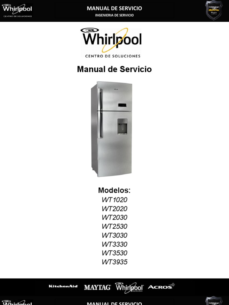 Manual Servicio Whirlpool | Resistencia eléctrica y conductancia