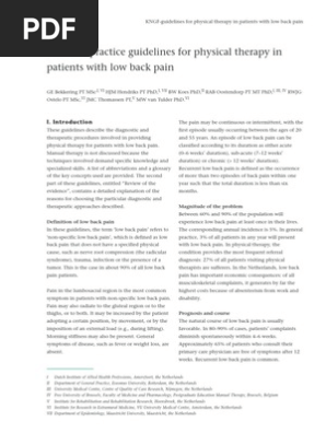 Low Back Pain Gln