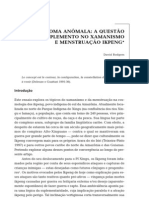 A soma anomala a questão do suplemento no xamanismo e menstruação Ikpeng