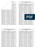 Calendario Diaria de Lectura Biblica