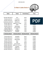 ST Maurs Basketball Ladies Senior 6 Fixtures 2013 - 2014