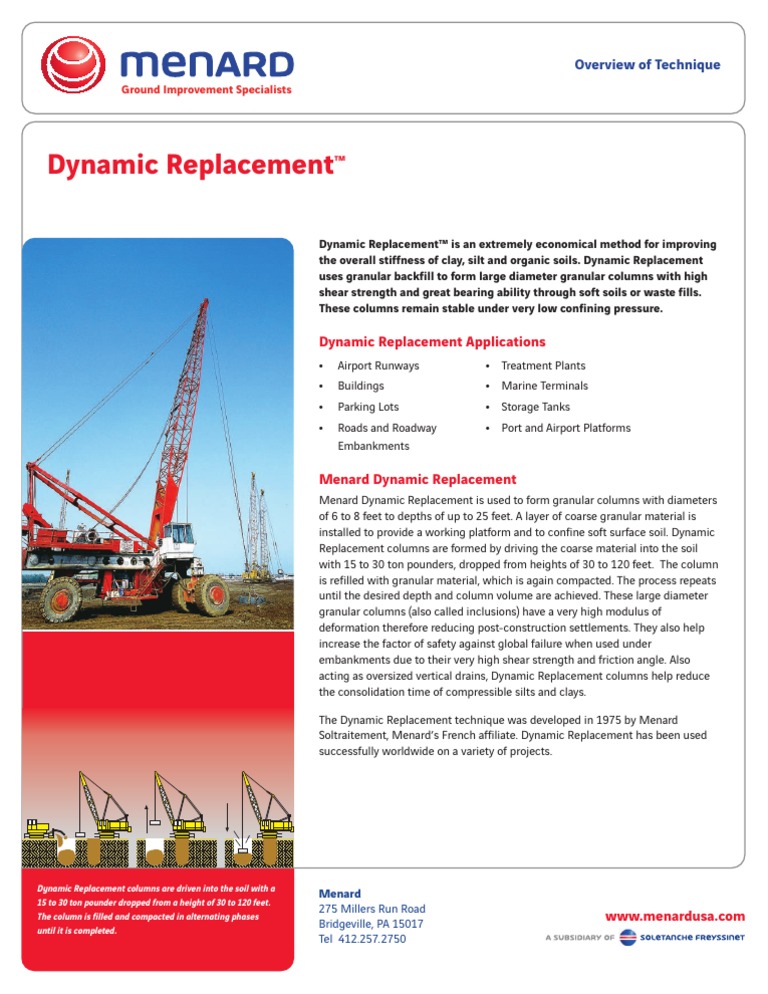 Dynamic Replacement Ground Improvement | PDF
