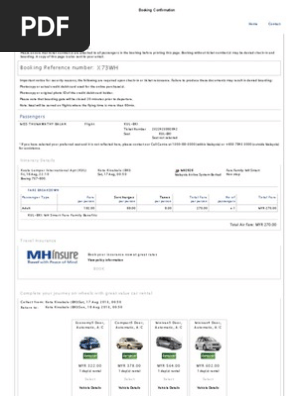 Booking Confirmation