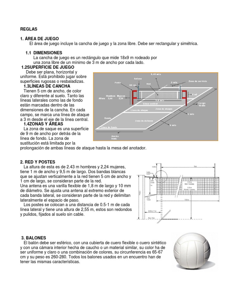 Reglas Del Voleibol Ilustrado Deportes Ocio