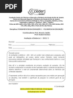 Ad1 de Fei - Filosofia 2013-2