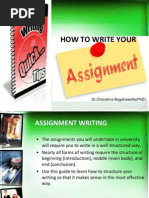 How To Write An Assignment