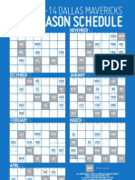 2014 Mavs Schedule