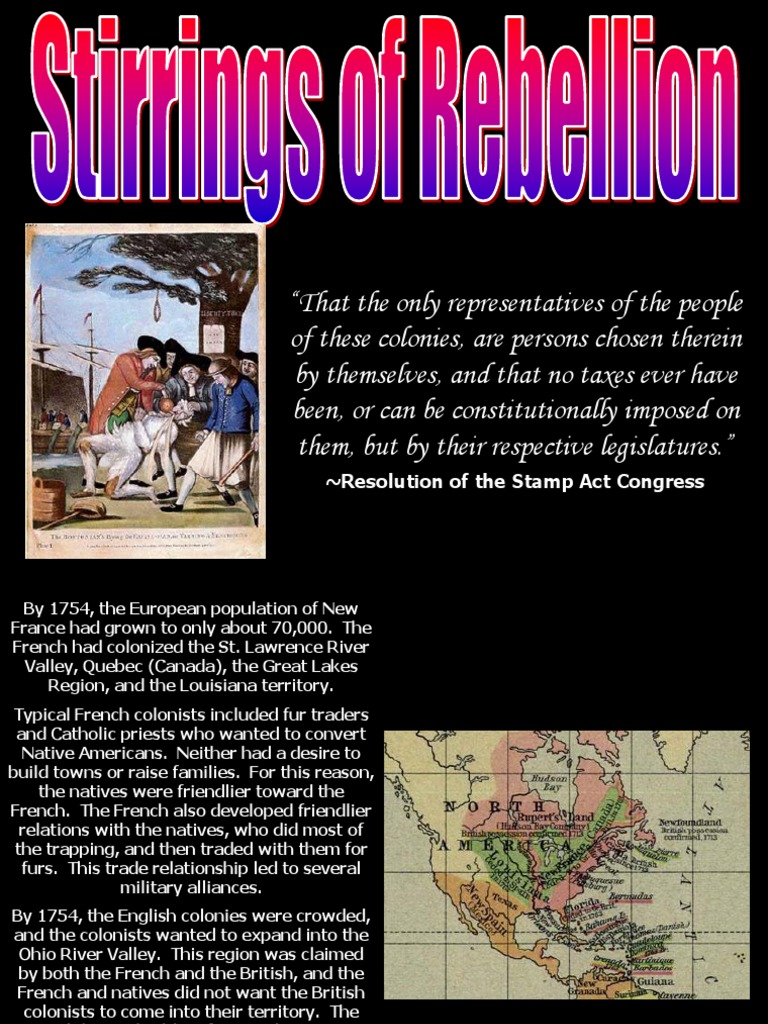 1 7 - Stirrings of Rebellion | PDF | French And Indian War | Colonial ...