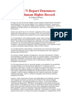 New UN Report DenouncesUS Human Rights Records