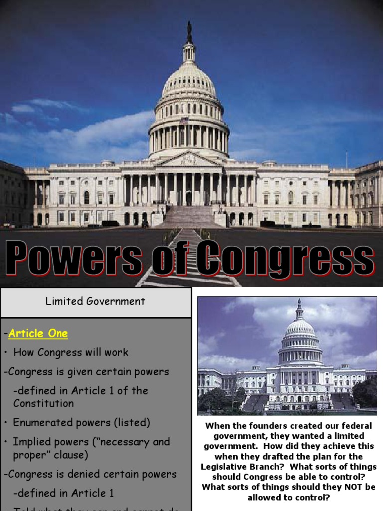 2 6 How Congress Works United States Congress American Government