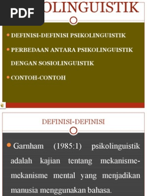 Psikolinguistik Pdf