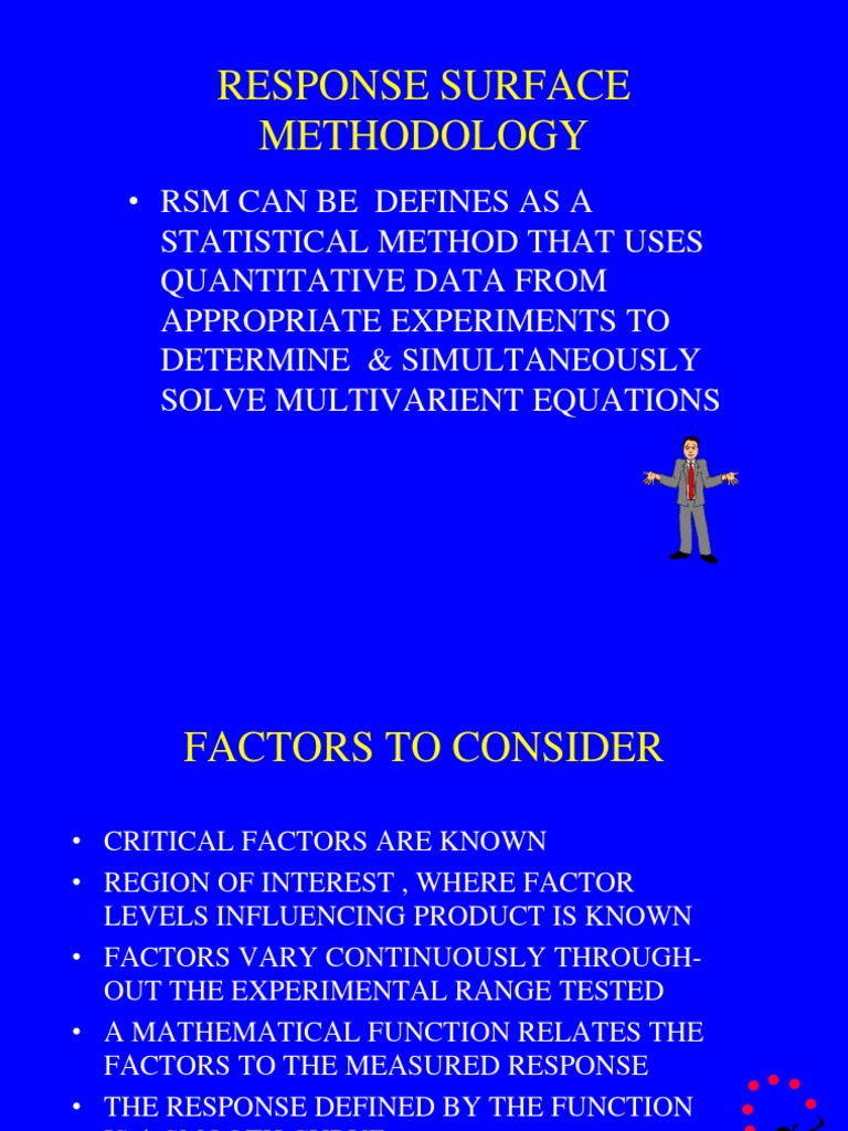 Response Surface Methodology | PDF | Experiment | Statistics
