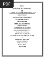Download  Maggi noodles project on Research Methodology  by Monalisa Patel Nathani SN165972662 doc pdf