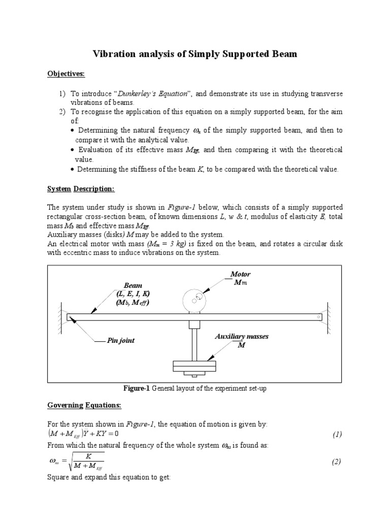 Vibration Analysis of SS Beam | PDF | Resonance | Beam (Structure)