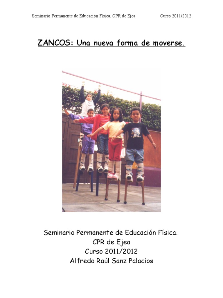 zancos madera niños