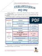 Structura an Scolar Calendar 2013 2014