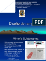 Diseño de rampas subterráneas en minería