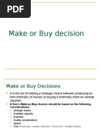 Make or Buy Decision