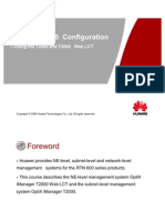 OptiX RTN 600 Configuration Using T2000 and T2000 Web LCT