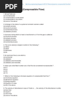 MCQ Thermodynamics Compressible Flow