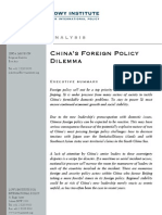 China's Foreign Policy Dilemma: Analysis