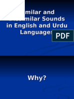 Similar and Dissimilar Sounds in English and Urdu