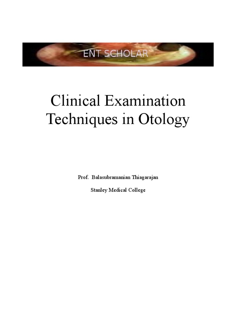Clinical Examination Techniques in Otology Edition II | PDF | Hearing ...