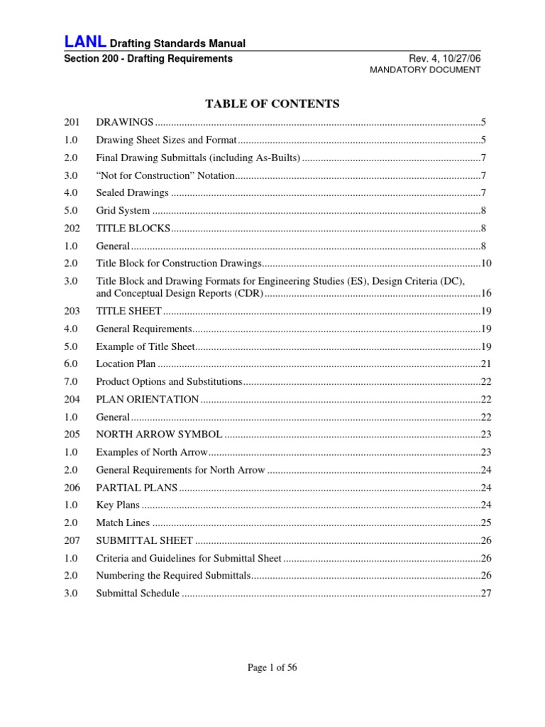 Drafting Standards Manual PDF Specification (Technical Standard) Technical Drawing