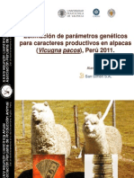 Appa 2011 - Estima de Parametros Geneticos en Alpacas