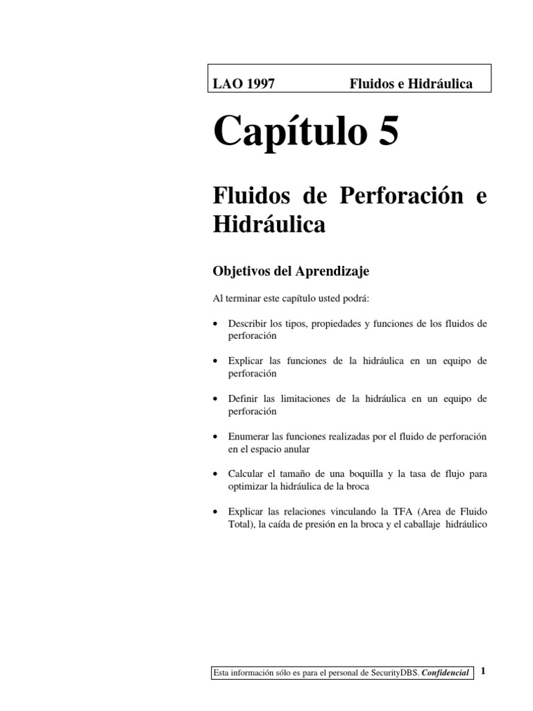Drilling Fluids and Hydraulics SDBS Manual Spanish PDF
