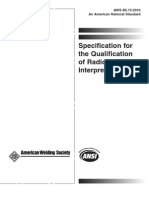 AWS-B5!15!2010 Specification for Qualifiction of Radiography Interpreter
