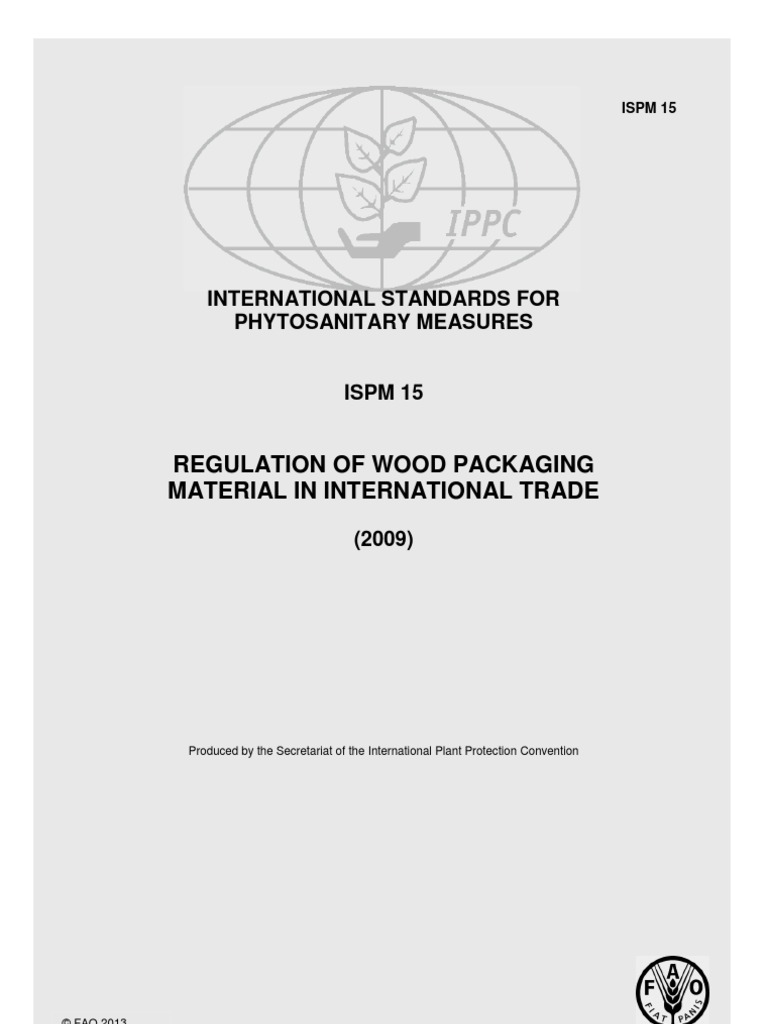 ISPM 15 Wooden Packing Material PDF Wood Packaging And Labeling