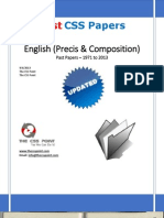 English (Precis & Composition) CSS Past Papers 1971 to 2013 Updated