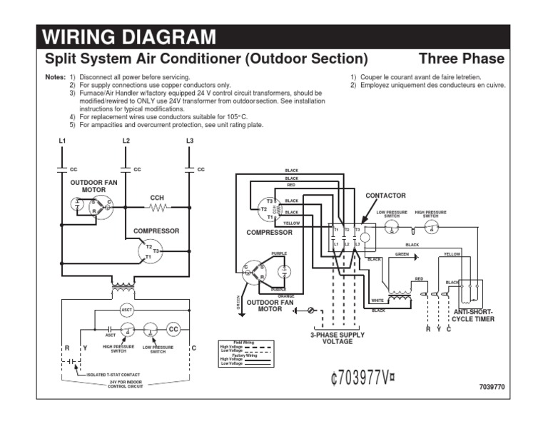wiring diagramsplit system air conditioner  electrical