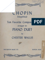 4 Mains Frederick Chopin - Ten Favorite Compositions For Paino Duet (Chester Wallis)