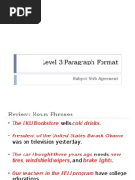 L3, 1.4 Paragraph Format