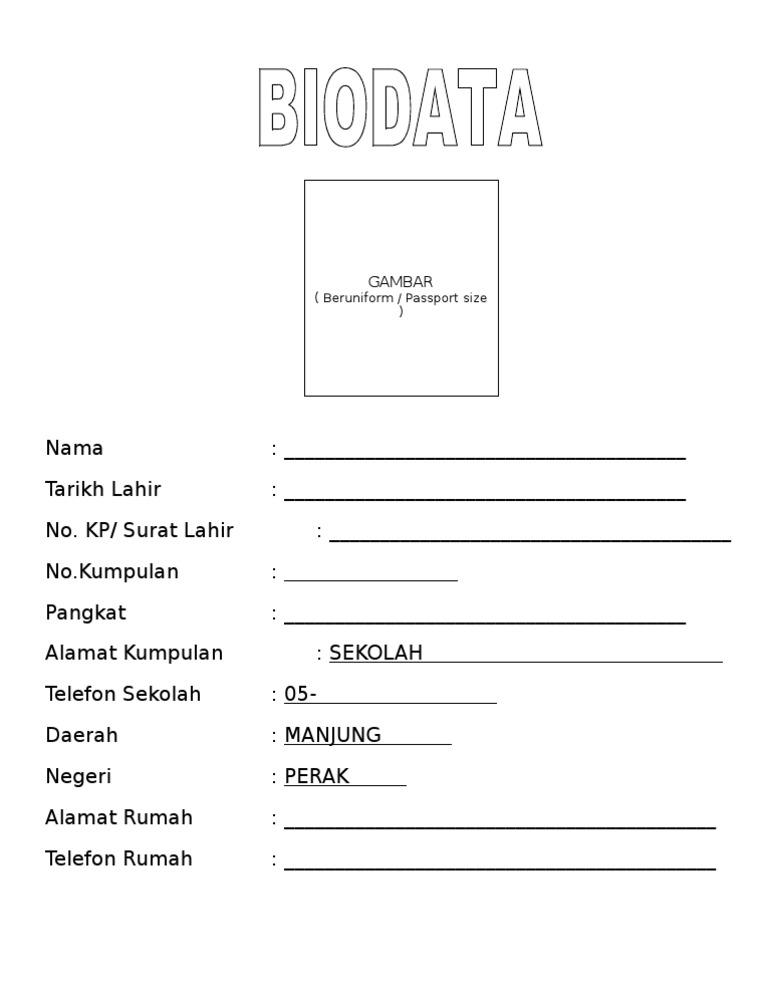 Biodata Ahli | PDF