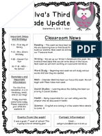 Mrs. Silva's Third Grade Update: Classroom News