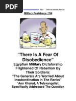 Military Resistance 11I4 the Generals Fear Disobedience 